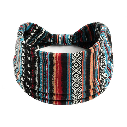 Boho Headbands Wide Knot Hair Scarf Floral Print Hairband Stretch Turban Headwrap Cotton Head Band Fashion Accessories for Women