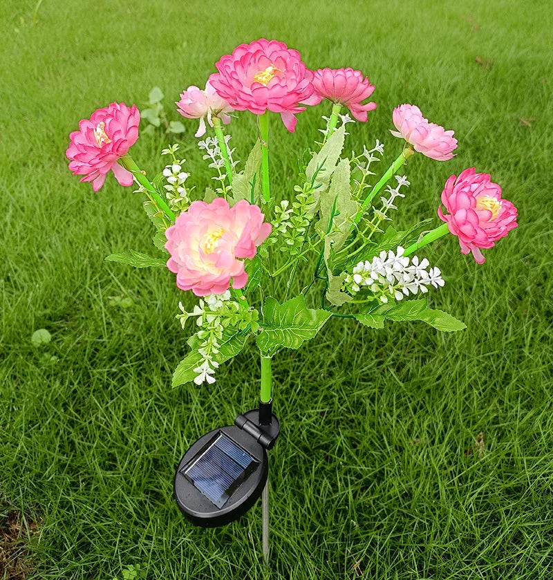 Solar Lights Outdoor Lighting Garden Lights Snow Lotus Lawn Lights Patio Patio Garden Decorative Flower Party Wedding Lights