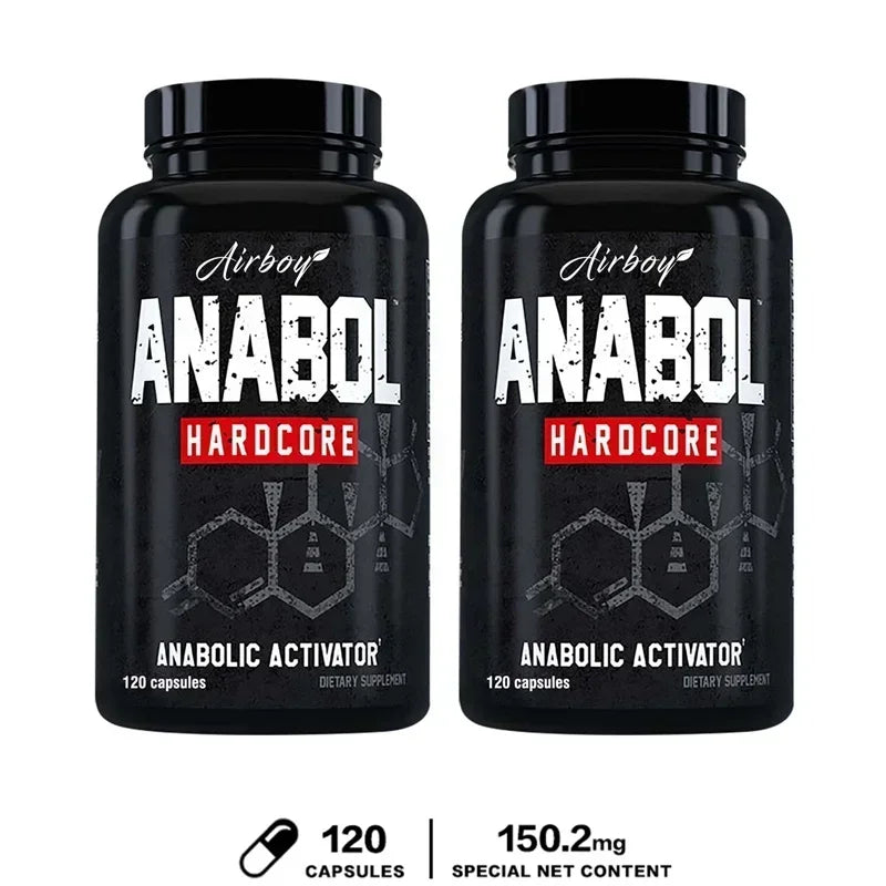 120pcs Anabol Hardcore Supplement - Natural Anabolic Muscle Growth, Enhance Men's Abs, Post-workout Muscle Recovery SupplementSu