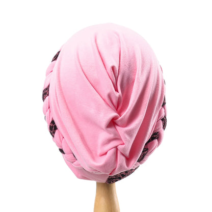 2024 Head Scarf for Muslim Women Turban Cap Ladies Islamic Print Bonnet Hat Braid Headband Turbante Mujer Beanies Hats