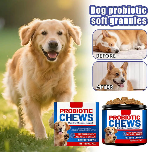 Dog Probiotic Soft Particles Cleaning Products 6 Strains Probiotic Digestive Enzymes Pet Care Supplies For All Ages And Variety