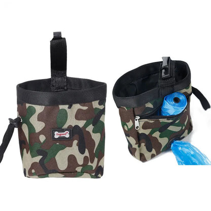 Puppy Training Treat Snack Food Pouch Pet Treating Bag Waterproof Nylon Adjustable Clip Green Dog Training Treat Pouch