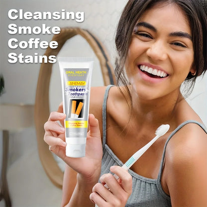 Smokers' Toothpaste for Sensitive Teeth & Gums - Heavy-Duty Cigarette Smoke & Coffee Stain Remover Formula, Enamel, Fresh Breath