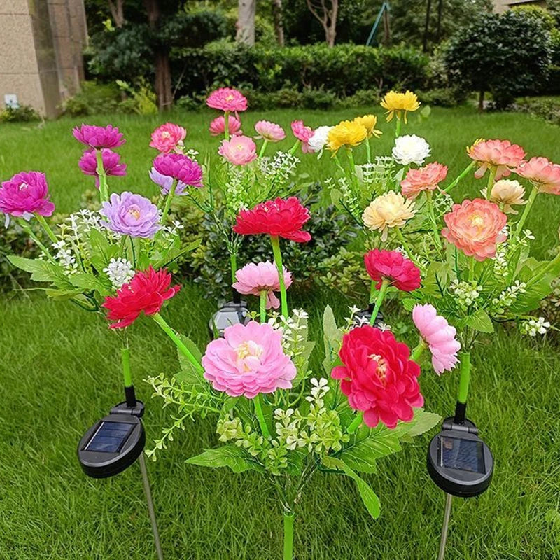 Solar Lights Outdoor Lighting Garden Lights Snow Lotus Lawn Lights Patio Patio Garden Decorative Flower Party Wedding Lights