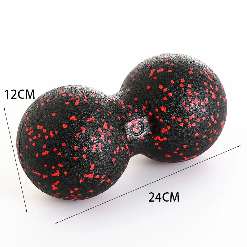 24*12CM Fitness Peanut Fascia Ball EPP Massage Ball Double Lacrosse Ball Perfect for Plantar Fasciitis Trigger Point Deep Tissue