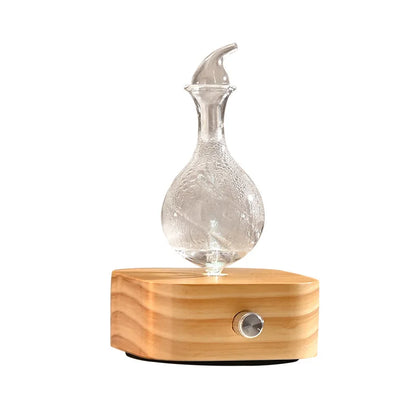 Essential Oil Diffuser Nebulizer 30ml Waterless Operated Aromatherapy Diffuser Wood and Glass Aroma Diffuser Scent Machine