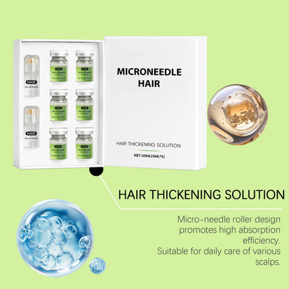 Hair Essential Care Serum Microneedle Roller Set Strengthen Roots Nourishing Scalp Hair Care Anti-Hair Loss Conditioner Essence