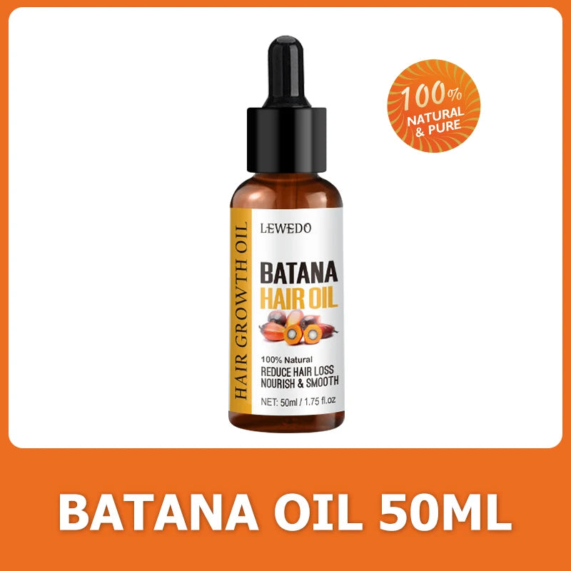 Lewedo Naturals Batana Oil Fast Hair Growth for Men Women Pure Batana Oil Nourish Shiny Hair Healthy Hair Care Anti Hair Loss
