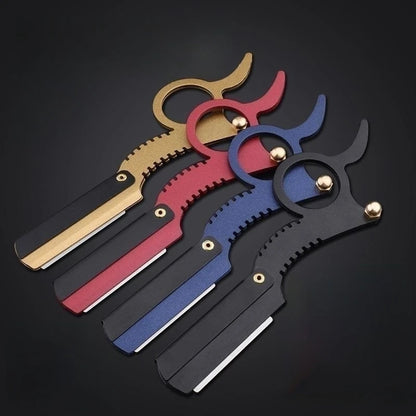Barber Manual Razor Straight Edge Haircut Beard Eyebrow Shaver Men Depilation Razor Hairdresser Trimming Blades Replaceable