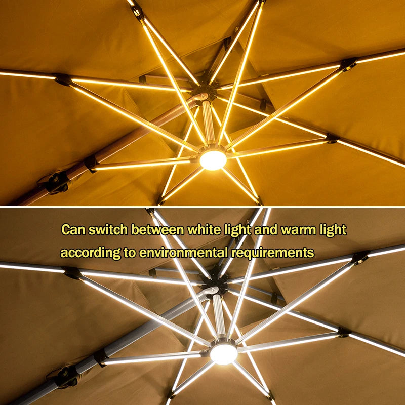 Patio Umbrella10ft Cantilever  Modern Style Aluminum Frame Wind Resistant Garden Umbrellas With 360°Rotation Parasols Outdoor