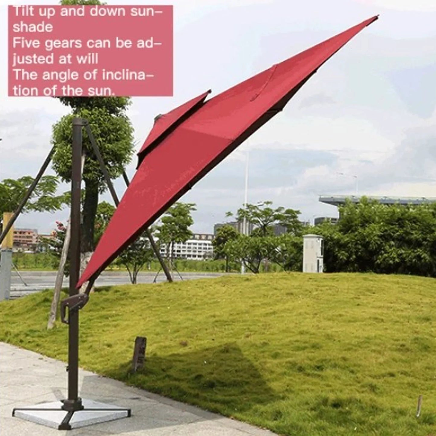 Patio Umbrella Top Cover Patio Umbrella Replacement Canopy Backyard Garden Outdoor Umbrella Top Sun Protective Water Resistant