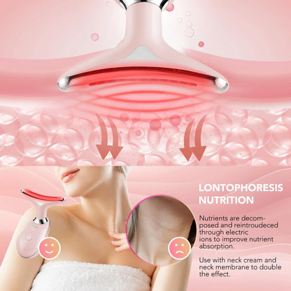 Red Light Therapy for Face/Neck, 7 Color LED Facial Light Therapy Wand  Portable Face Neck Massager Wand for Skin Care