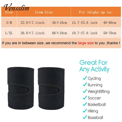 Vensslim Fat Burn Thigh Trimmer Wrap Women Thermo Neoprene Weight Loss Corset 2 Pieces Leggings Shapers Slim Sweat Sauna Belt