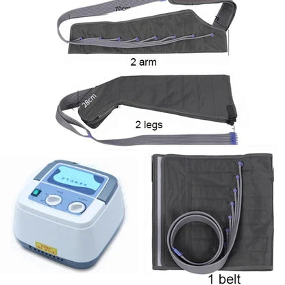 8 Airbag Pressotherapy Air Compression Leg Foot Massager Vibration Infrared Therapy Arm Waist Pneumatic Air Wave Pressure Machin
