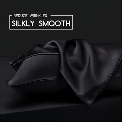 2-piece satin silk pillowcases — decorative pillow covers, bedding accessories; size: 48 × 74 cm; also suitable for car headrest