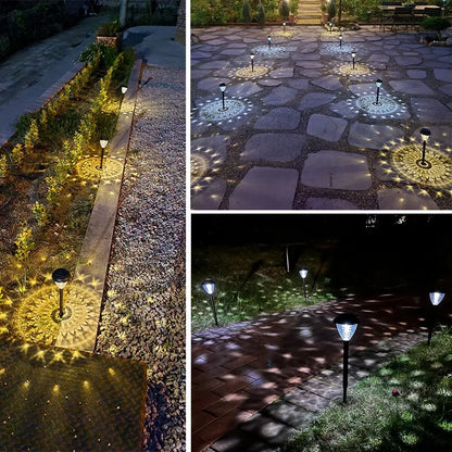 Solar Lawn Lights, Outdoor Waterproof Garden Lights, Garden Landscape Decoration Atmosphere LED Ground Insert Lights