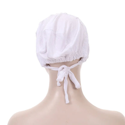 Fashion Women Tie Straps Lace Turban Hat Muslim Under Scarf Hijab Cap Islamic Female Head Wraps Lady Hair Loss Beanie Bonnet