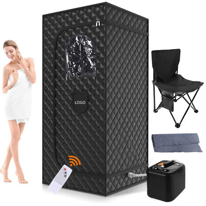 Sweat Steamer Box Home Full Body Sauna Folding Portable Sweat-sweat Steam Room with Temperature Remote Control Sauna Box Tent