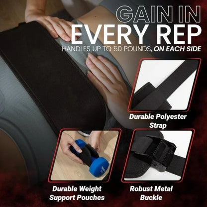 Dumbbell Exercise Belt Hip Thrust Weight-Bearing For Effective Glute Bridge Barbell Workout Waist Fitness Weight Training