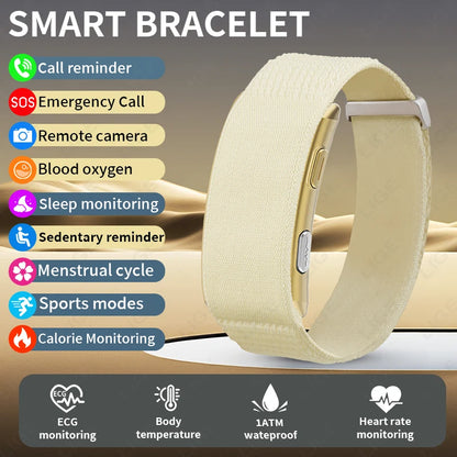 ECG PPG No Screen Smart Watch Sports Outdoors Fitness Heart Rate Monitor 1ATM Waterproof Men Smart Bracelet For Andrio IOS New