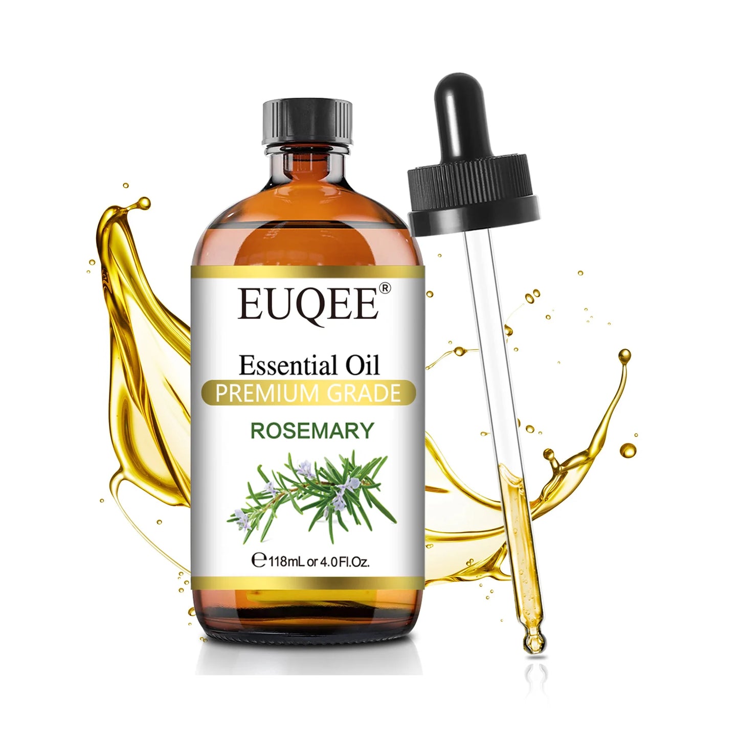 EUQEE 118ml (4 fl. oz) Pure Essential Oil-Sweet Orange Bergamot Cinnamon Lavender Tea tree Premium Aromatherapy Oil for Diffuser