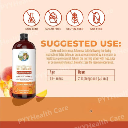 Liquid Multivitamin with Biotin and Vitamin B Complex Supports Healthy Hair & Skin Formula Daily Beauty Nutrition