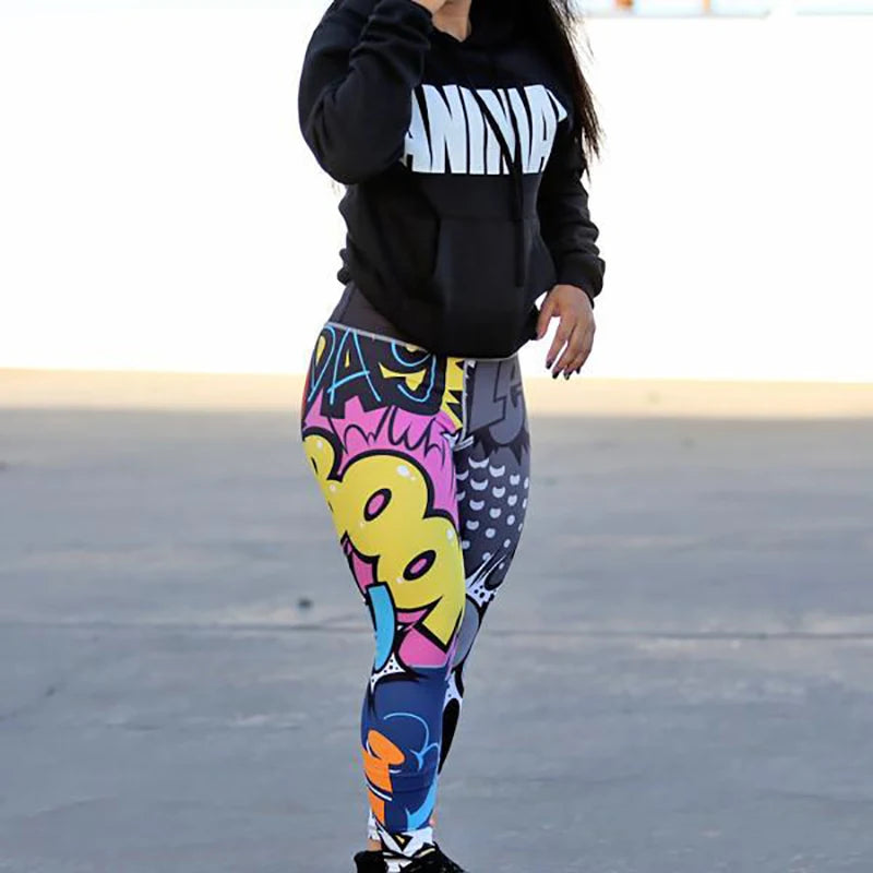 Unique Print Fitness Workout Sports Running Leggings