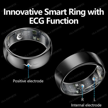 2025 New Smart Ring ECG/Blood Pressure Health and Sleep Monitor Multiple Sport Mode 5ATM Fitness Tracker For Men Women Smartring