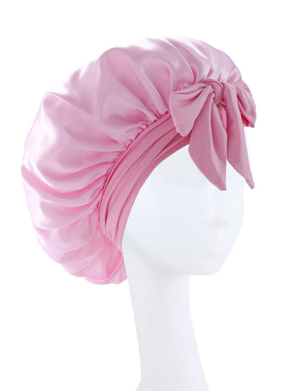 New Silky Bonnet For Sleeping Women Satin Bonnet Hair Bonnet Night Sleep Cap Scarf Wrap For Curly Hair Tie Band For CurlyHat