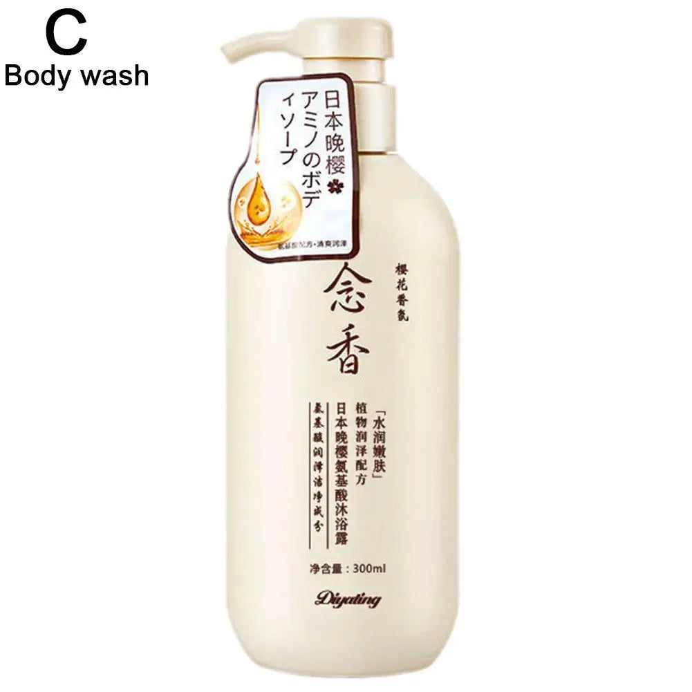 Fragrant Japanese Amino Acid Shampoo Hair Conditioner Set Body Wash Hair Shampoo Bath Lotion Shampoo Head Skin Care 300ml