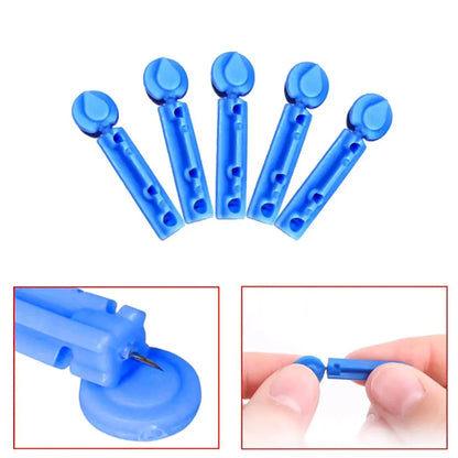 Lancet Pen Adjustable Depth Blood Sampling Glucose Test Pen for Diabetics Blood Collect Lancing Device