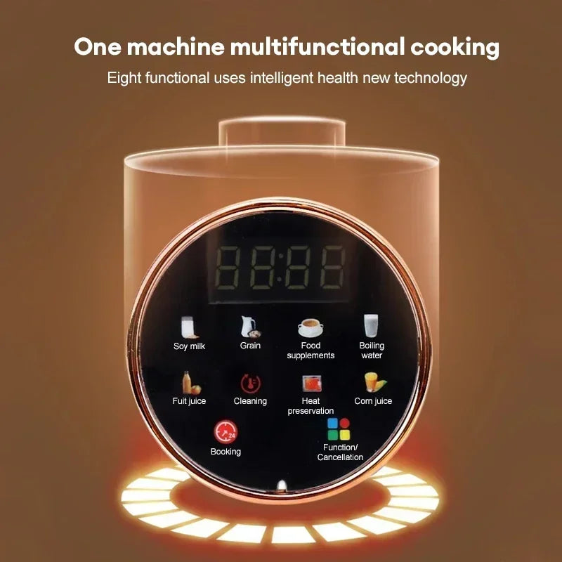 1500ML Electric Soy Milk Machine Wall Breaking  Automatic Intelligent Food Blender Fruit Juicer Blender Rice Paste Maker
