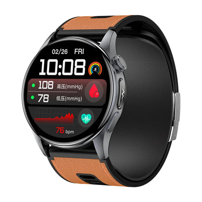 New Smart Watch High precision air pump1.56‘’ AMOLED Display ECG Comprehensive Sleep Monitoring Health BT Talk NFC Airbag Stra