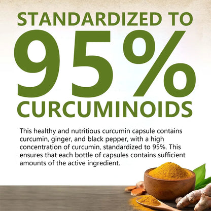 Turmeric Curcumin with Black Pepper,with 95% Curcuminoids,Extra Strength Turmeric,Enhanced Absorption,Joint Support Supplement