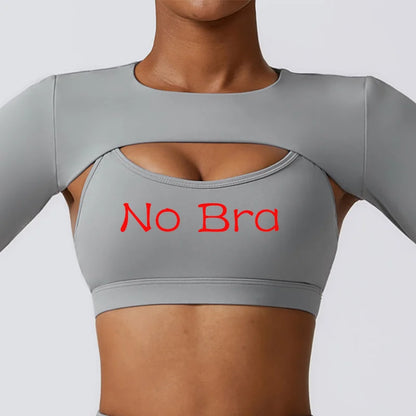 Running Shirt Fitness Tight Woman Work Out Clothing Shawl New Long Sleeve Yoga Tops Sexy Gym Sportswear Yoga Wear For Women