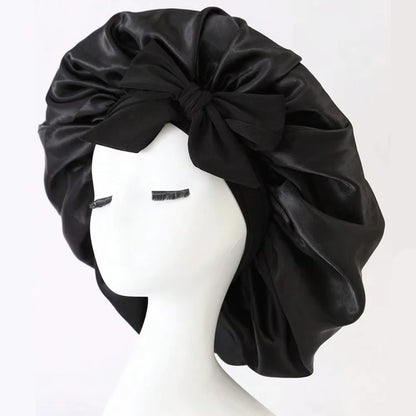 Silk Bonnet for Sleeping Women Satin Night Sleep Cap with Tie Band Scarf Wrap Hair Bonnet for Curly Hair Shower Caps  for Bath