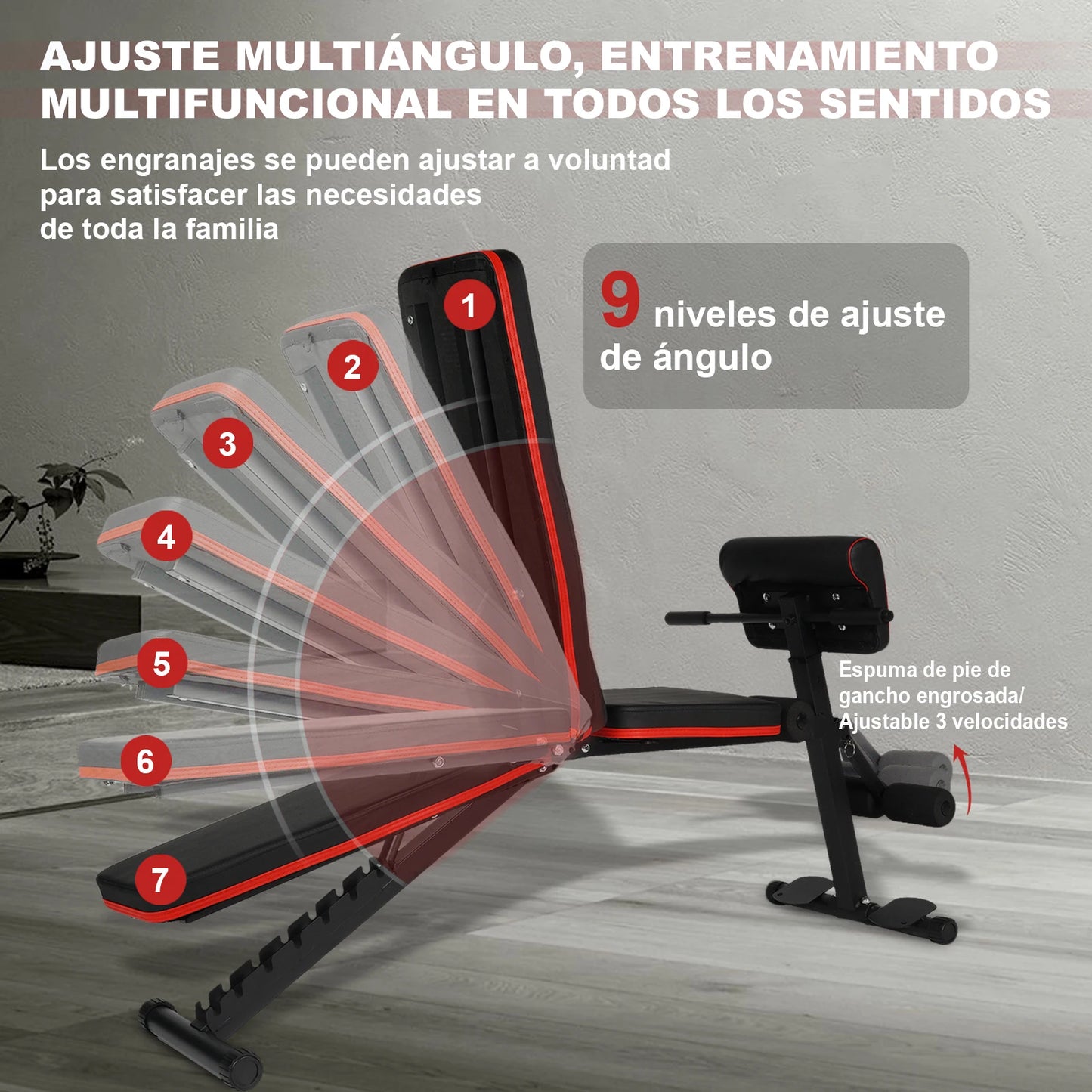Foldable Weight Bench Incline Weight Bench Multifunctional Bodybuilding for Full Body Workout Fitness Machine Home Gym for Men