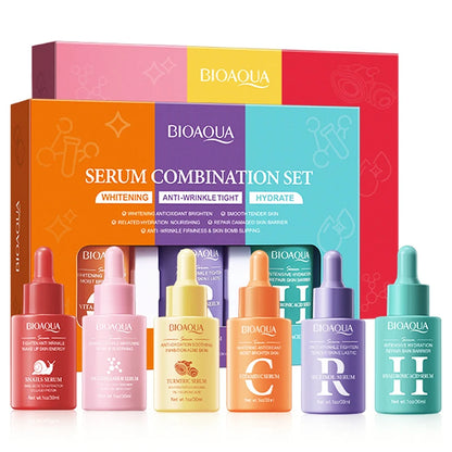 3pcs/set BIOAQUA Vitamin C Retinol Hyaluronic Acid Serum Moisturizing Whitening Anti Wrinkle Facial Essence Skin Care Sets
