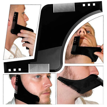 Men Beard Comb Beard Care Template Beard Brush Moustache Moulding Comb For Hair Beard Trimmer Salon Tools Barber Accessories