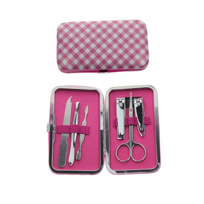 6 in 1 Professional Luxury French Women Girl Travel Nail Care Manicure Pedicure Nail Clipper Gift Set Kit Tool Product