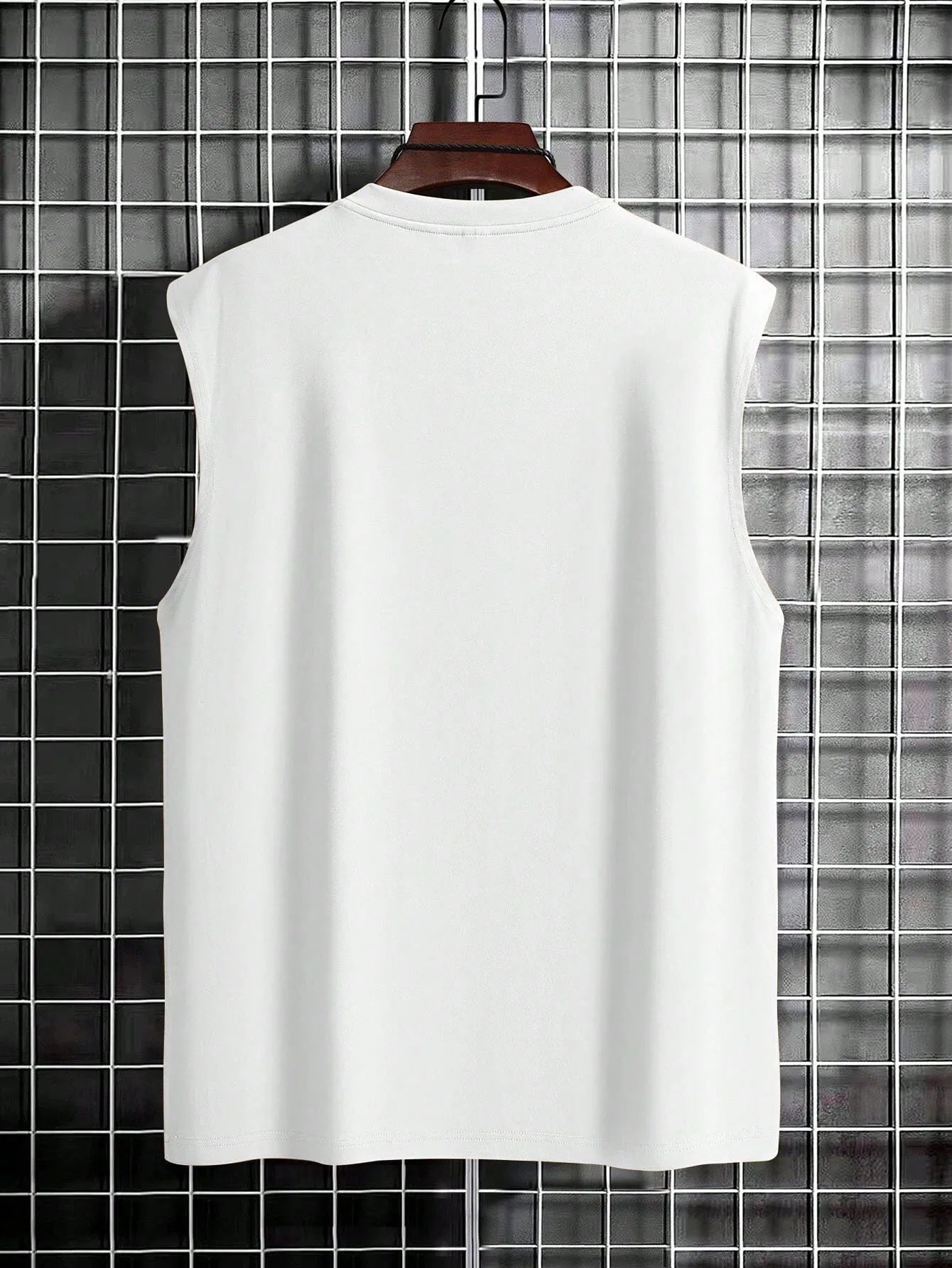 Men's' Never Give Up 'Cotton Tank Top - Breathable Sleeveless Summer Top with Round Neck Design, Suitable for Leisure