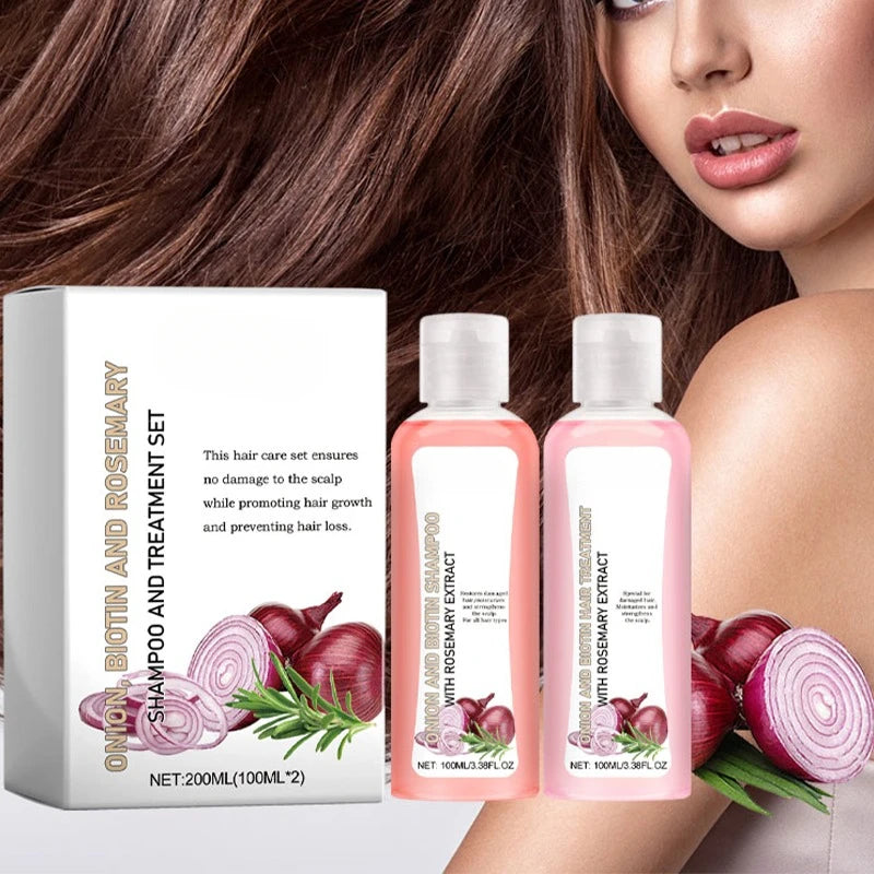 Onion Biotin and Rosemary Shampoo and Conditioner Set