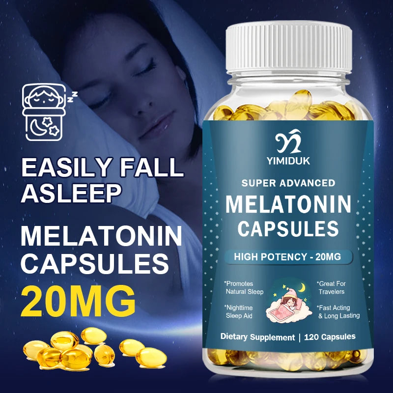High Potency Melatonin 20 Mg Supplement, Support Promotes Natural Sleep, Relaxation and revitalized, GMP Certified, Gluten Free