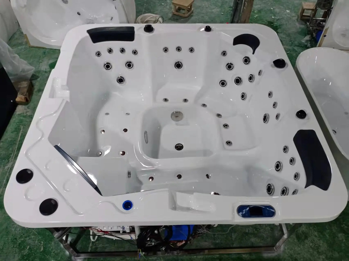 5 Person 2 Lounge Swim Pool Outdoor Spa Hot Tub With Jacuzzier Bathtub Massage Portable Spa
