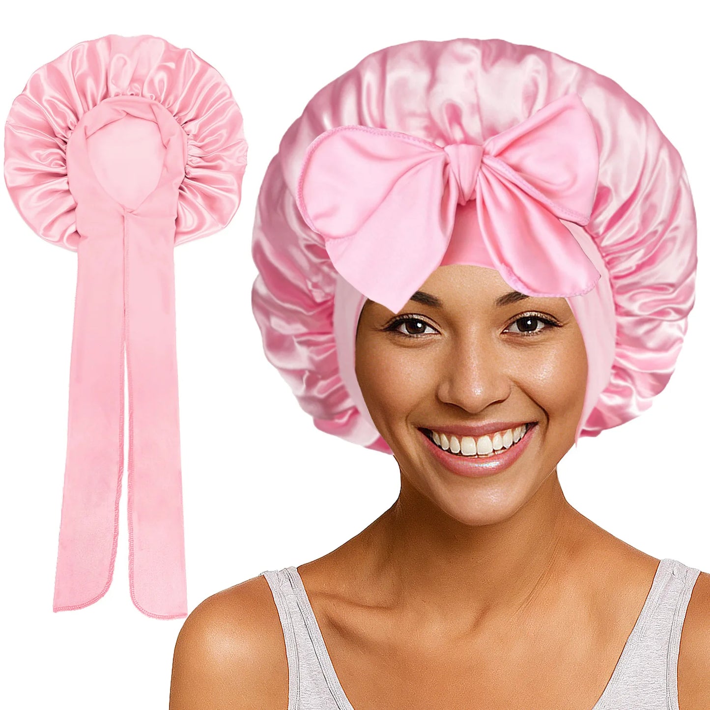 Satin Bonnet Silk Bonnet for Sleeping Hair Bonnet Adjustable Bonnet Sleep Bonnet Night Cap Bonette for Women Curly Hair