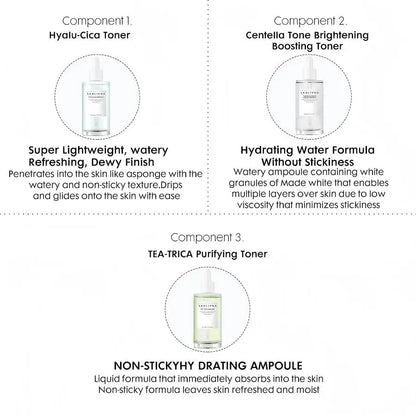 Brighten skin tand revitalizing serum capsules, tea tree facial serum, and moisturizing skincare products improve skin problems.