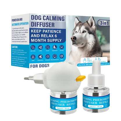 Pet Calming Diffuser with 2PCS Soothing Liquid 3 In1 Pet Pheromones Pet Relief Stress Anxiety Reduce Aggression Barking 48ml/Pc