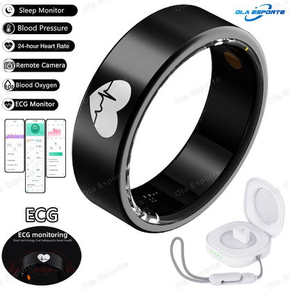 New R30 ECG Body Temperature Smart Health Ring Blood Pressure Sleep Monitoring Rings Waterproof Multiple Sport Modes Smart Ring