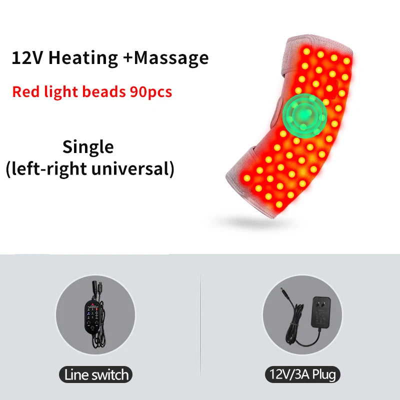 Red Light Therapy Heated Elbow Sleeve | Relieves Joint & Arm Pain, Arthritis | Heating & Massage Function Relieve Arm Numbnes