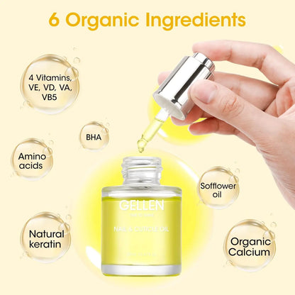 Keratin Vitamin E Nail Strengthening Serum Organic Cuticle Moisturizing Oil for Dry Fragile Nails Hydrating Manicure Supplies